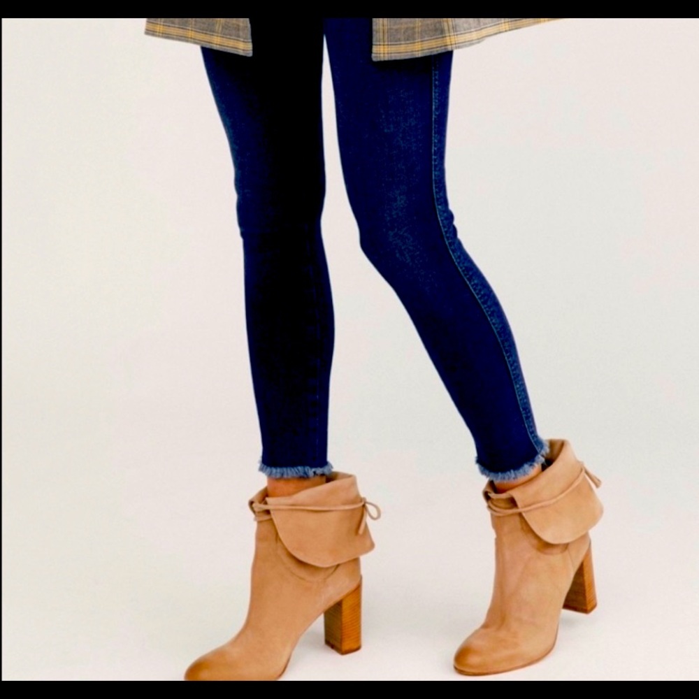 New Mika suede Free People boots with tags without box. Slight orig distressing
